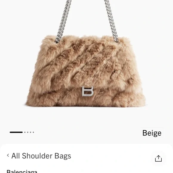 Balenciaga Crush Chain Faux Fur Bag - Picture 11 of 12